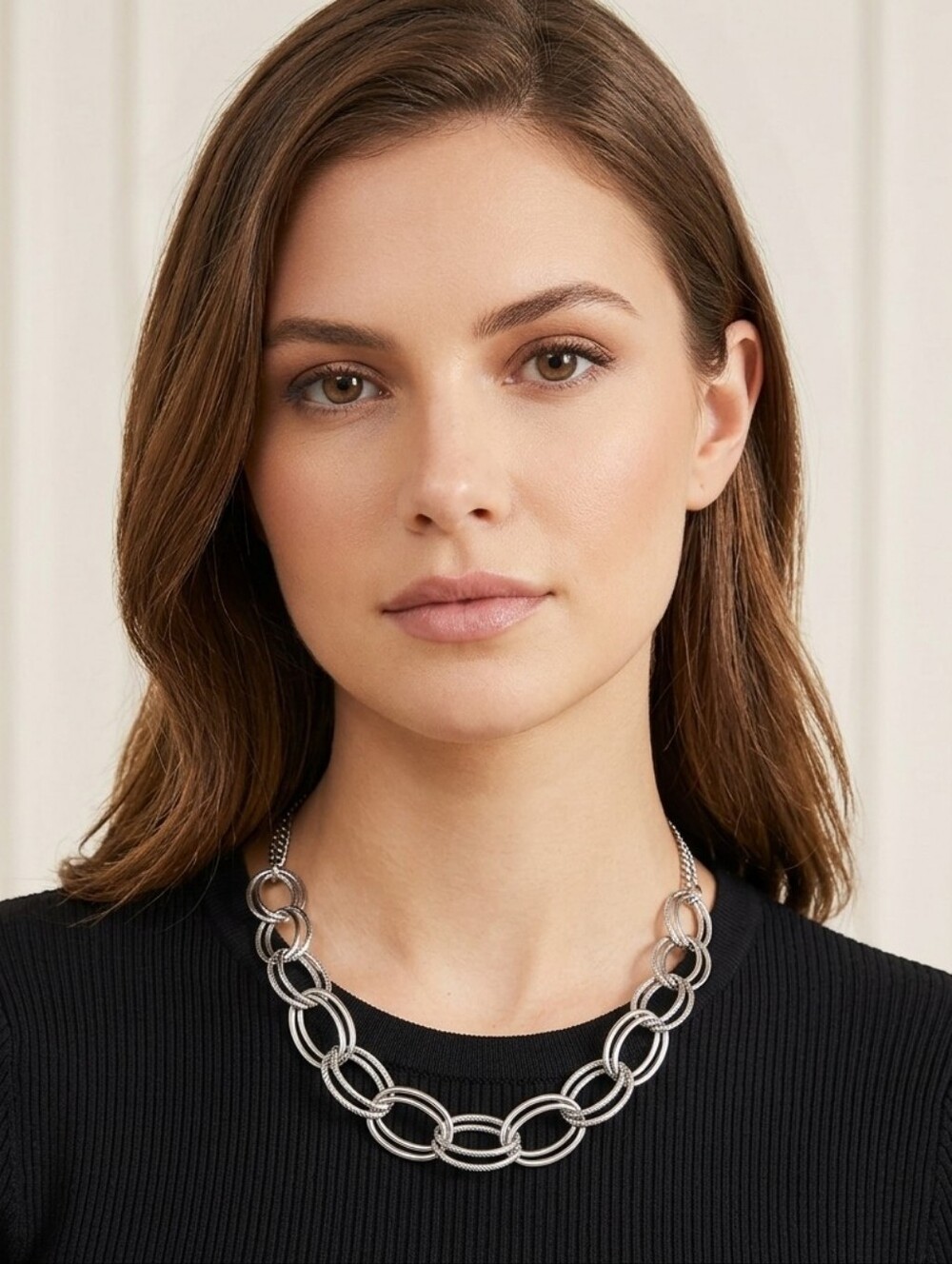 OVAL Double Link Chain Necklace